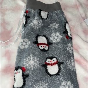 penguin fluffy pajama pants